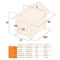 Cuccia per cani in legno Ferplast Domus Extra large Cuccia per cani in legno Ferplast Domus Extra large