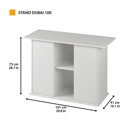 Stand Dubai 100 - Mobile per Acquari Bianco