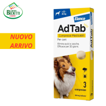 Elanco Adtab Compresse Masticabili Per Cani da 22 a 45 Kg - 3 Compresse Elanco Adtab Compresse Masticabili Per Cani da 22 a 45 Kg - 3 Compresse