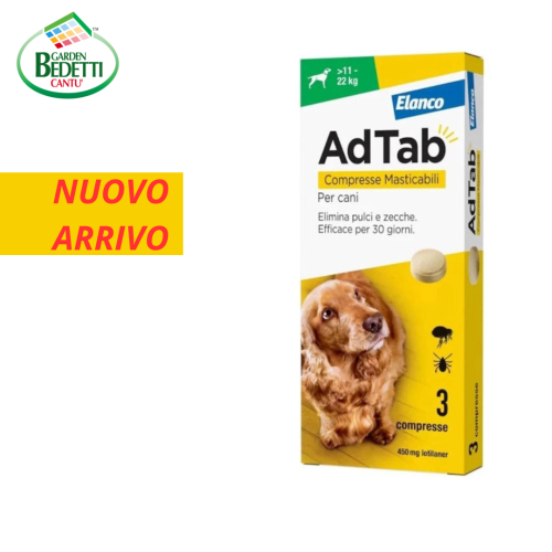 Elanco Adtab Compresse Masticabili Per Cani da 11 a 22 Kg - Conf. 3pz
