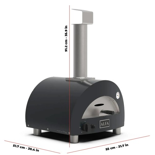 MODERNO Portable - Forno Per Pizza Alfa Rosso/Grigio
