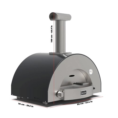 CLASSICO 2 Pizze - Forno Per Pizza a Legna Alfa Grigio