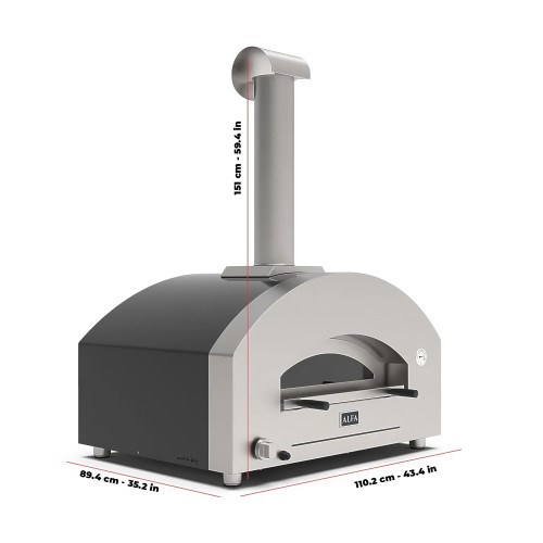 FUTURO 4 Pizze - Forno Per Pizza Ibrido Alfa Grigio