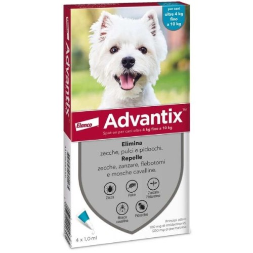 Bayer advantix spot-on cani da 4 a 10 kg  4 pipette