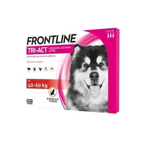 Frontline Tri-Act per cani di taglia gigante da 40 a 60 kg 3 pipette
