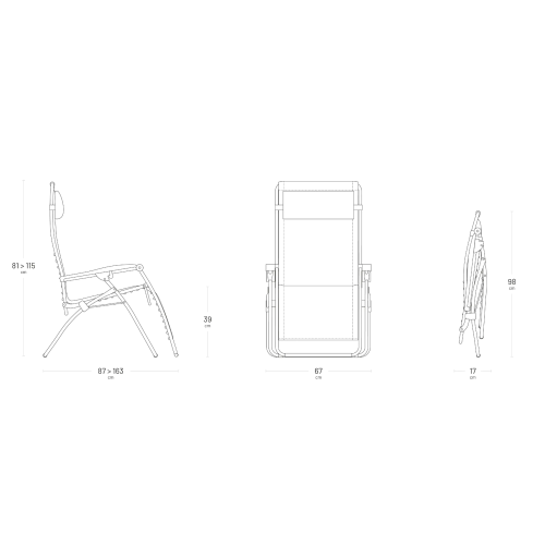 Sdraio da giardino Lafuma LFM 2055 Rsxa Clip Batyline Iso