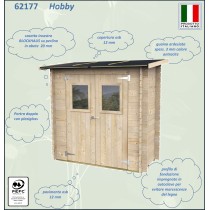 Casetta Da Giardino In Legno Hobby Monofalda 198x98cm Alce Casetta Da Giardino In Legno Hobby Monofalda 198x98cm Alce