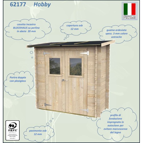 Casetta Da Giardino In Legno Hobby Monofalda 198x98cm Alce