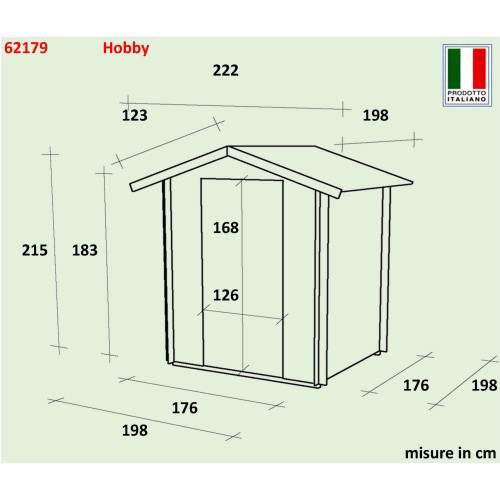 Casetta Da Giardino In Legno Hobby 198x198cm Alce