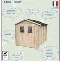 Casetta Da Giardino In Legno Hobby 198x248 cm Alce Casetta Da Giardino In Legno Hobby 198x248 cm Alce