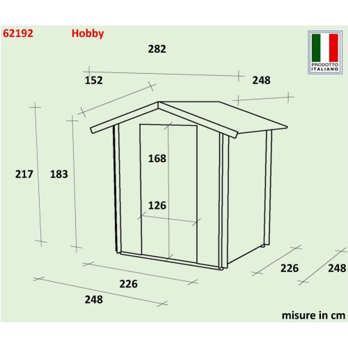 Casetta Da Giardino In Legno Hobby 248x248 cm Alce