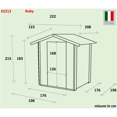 Casetta Da Giardino In Legno Roby 198x198 cm Alce