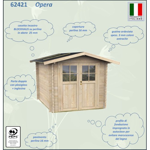 Casetta Da Giardino In Legno Opera 250x250 cm Alce