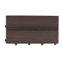 Kit 14 Piastrelle autobloccanti in Plastica Effetto Legno Ezooza