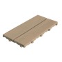 Kit 14 Piastrelle autobloccanti in Plastica Effetto Legno Ezooza