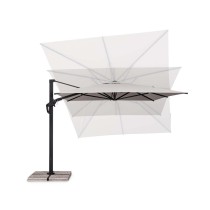 Ombrellone Aries 3x4 Antracite Naturale Bizzotto Ombrellone Aries 3x4 Antracite Naturale Bizzotto