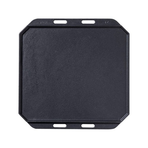 Piastra in ghisa con vassoio in legno 30x30 Cozze by Ezooza