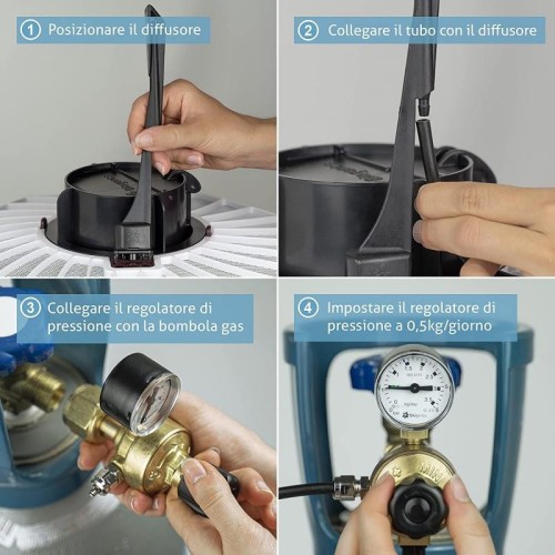 Set Accessori per Bombola Co2 BG-BoosterCO2 Per Trappola zanzare BG-Mosquitaire