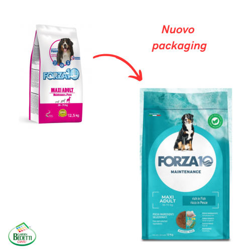 Crocchette per cani Forza 10 maxi mantenimento pesce 12,5 Kg