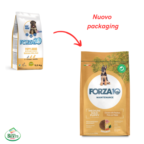 Forza 10 puppy junior medium/large pollo e patate 12 Kg