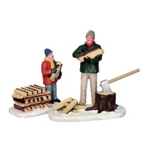 Lemax Villaggio di Natale Stacking Firewood 2 pezzi Lemax Villaggio di Natale Stacking Firewood 2 pezzi