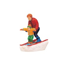 Lemax villaggio di Natale Father & Son Skiing Lemax villaggio di Natale Father & Son Skiing