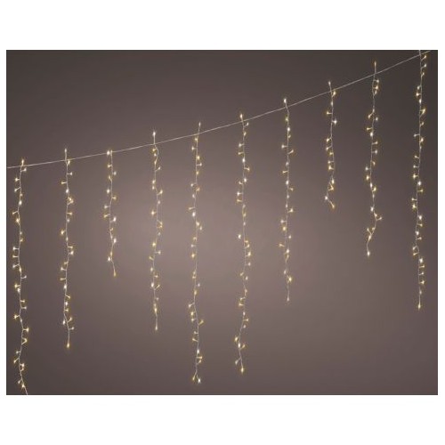 Luci di Natale Kaemingk Tenda 256 LED Luce Naturale e Bianco Caldo