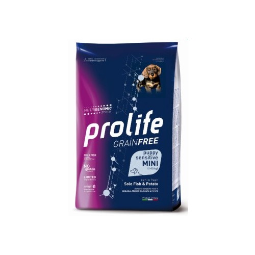 Prolife Grain Free Puppy Sensitive Sogliola, Patate 7 Kg