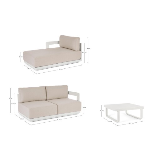 Set Salotto Lounge Mariel Vapor Bizzotto