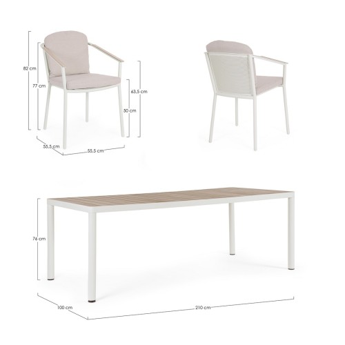 Set Tavolo + 8 Sedie Ulises Vapor Bizzotto