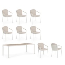 Set Tavolo + 8 Sedie Ulises Vapor Bizzotto