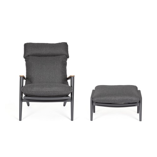 Poltrona Lounge Con Poggiapiedi Ibisco Bizzotto