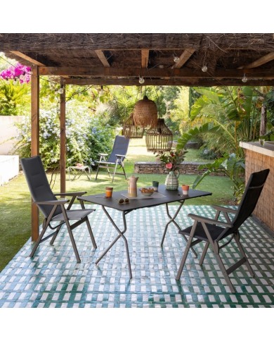 Tavolo da giardino rettangolare XL Anytime HPL 139x79 Lafuma 5106 Tavolo da giardino rettangolare XL Anytime HPL 139x79 Lafuma 5106