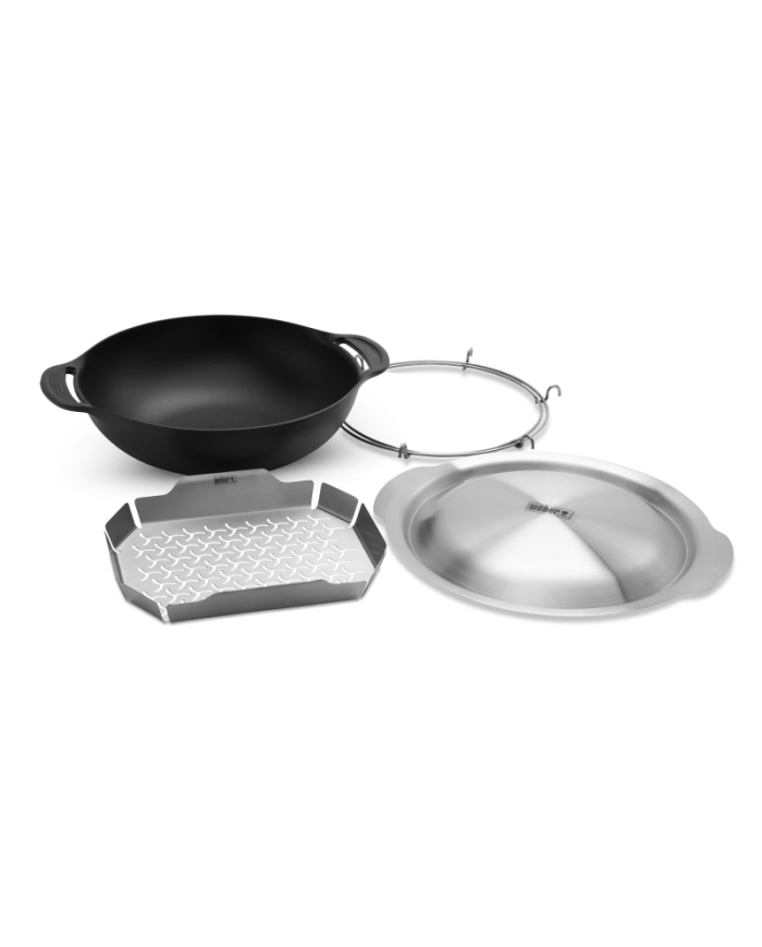 Weber Crafted Wok con cestello per cottura a vapore