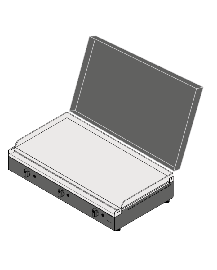 Piastra Barbecue Planet Rock 80.L