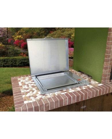 Piastra barbecue Planet Oasi 55 liscia da incasso Piastra barbecue Planet Oasi 55 liscia da incasso