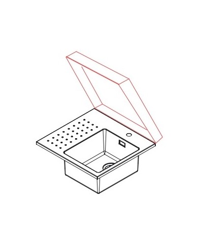 Lavello da incasso per cucine da esterno Planet B.IN-LAV-5956 Lavello da incasso per cucine da esterno Planet B.IN-LAV-5956
