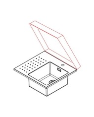 Lavello da incasso per cucine da esterno Planet B.IN-LAV-5956