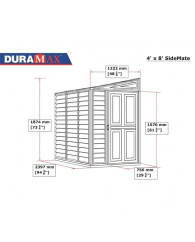 Casetta Da Giardino in PVC Duramax Classic Ezooza Casetta Da Giardino in PVC Duramax Classic Ezooza
