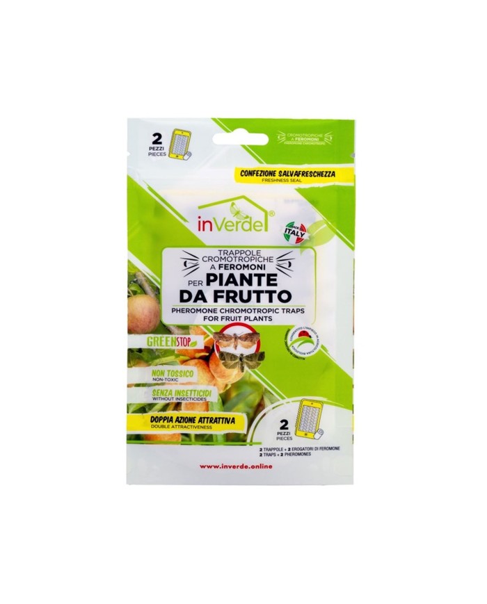Trappola adesiva cromotropica per piante da frutto Inverde