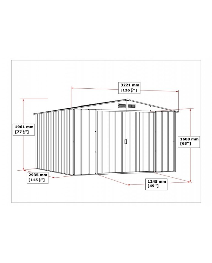 Casetta da Giardino in Metallo Duramax Ezooza