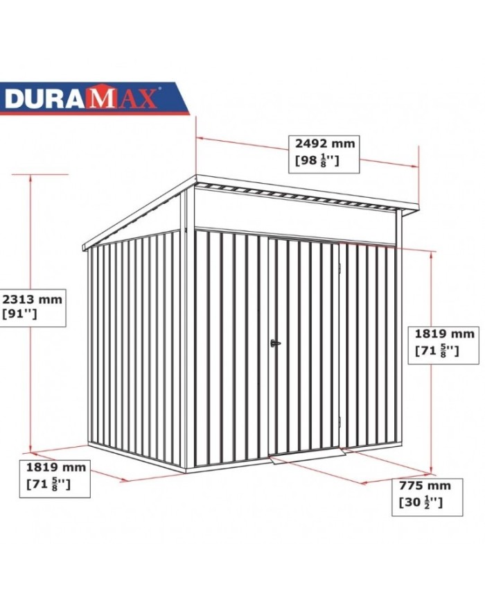 Casetta da Giardino in Metallo Palladium Duramax Ezooza