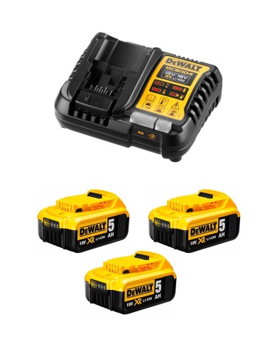 KIT 3 batterie XR 18V 5Ah + caricabatteria KIT 3 batterie XR 18V 5Ah + caricabatteria