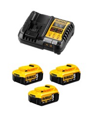 KIT 3 batterie XR 18V 5Ah + caricabatteria