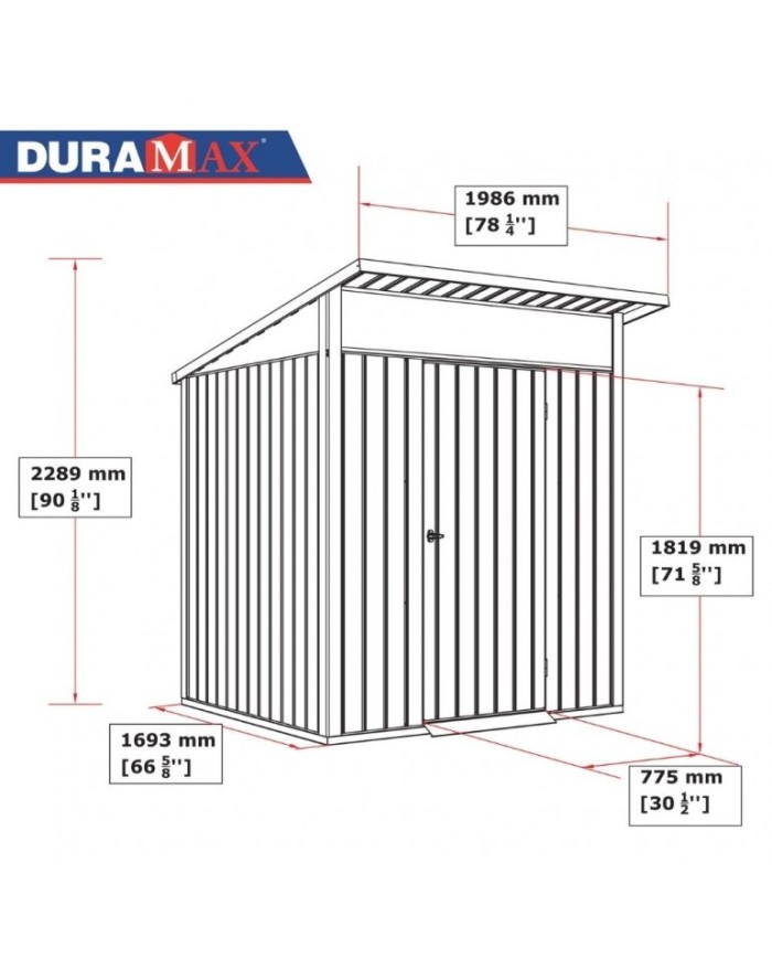 Casetta da giardino in Metallo Duramax Palladium Ezooza