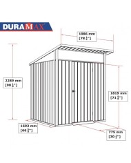 Casetta da giardino in Metallo Duramax Palladium Ezooza