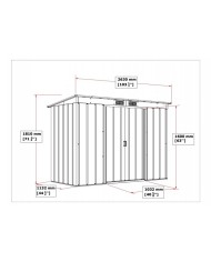 Casetta da Giardino in Metallo Duramax  Ezooza Pent