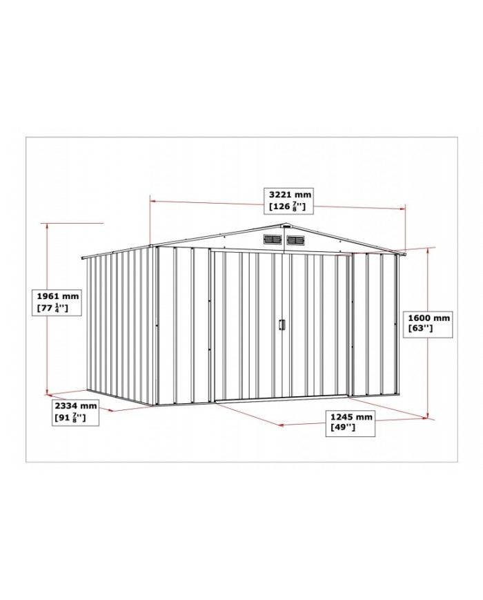 Casetta da Giardino in Metallo Premium Duramax Ezooza