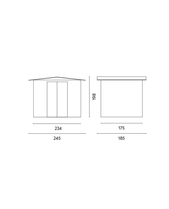 Casetta da Giardino in Lamiera 245 x 185