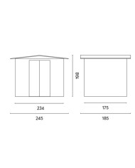 Casetta da Giardino in Lamiera 245 x 185